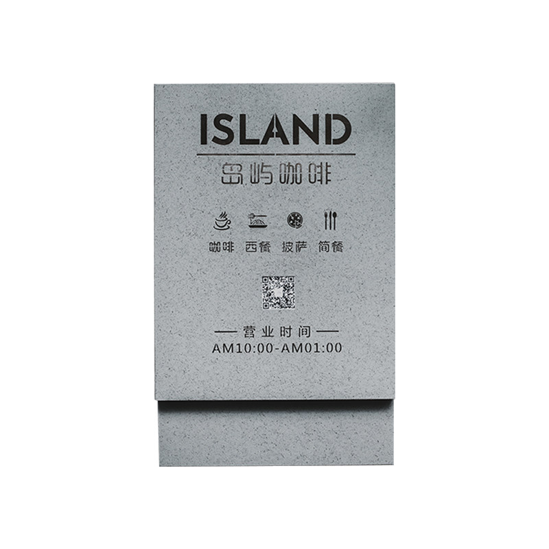 创意大理石招牌镂空灯箱LED 投影门头定做挂墙式展示牌广告牌制作