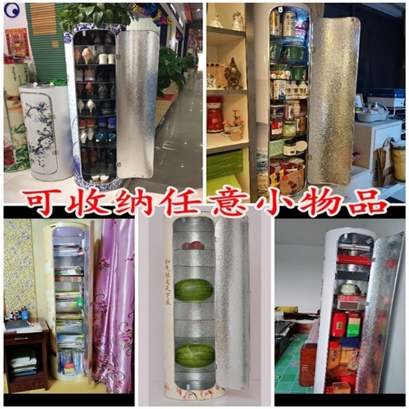 360创意圆形旋转鞋柜 简约现代多层圆柱型鞋架省空间大容量门厅柜
