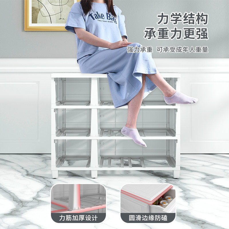 收纳柜子抽屉式多层简易塑料儿童衣服可移动婴儿柜子储物柜整理