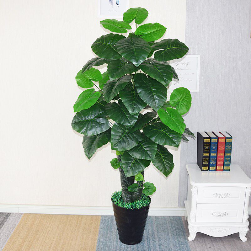仿真绿色植物仿生绿植发财树滴水观音盆栽摆件仿真花假花仿真造景