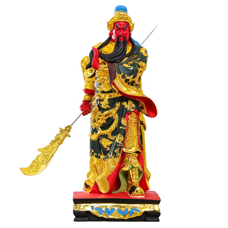 19寸48cm横刀关公站像武财神 摆件关二爷关二哥玻璃钢树脂佛像