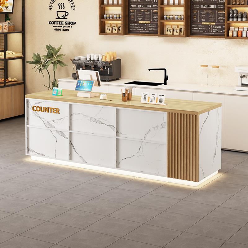 吧台收银台店铺小型商用奶茶蛋糕咖啡店柜台服装店公司前台接待台