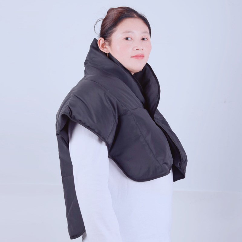羽绒护肩坎肩加厚保暖睡觉月子中老年护肩膀颈椎背心男女防寒产妇
