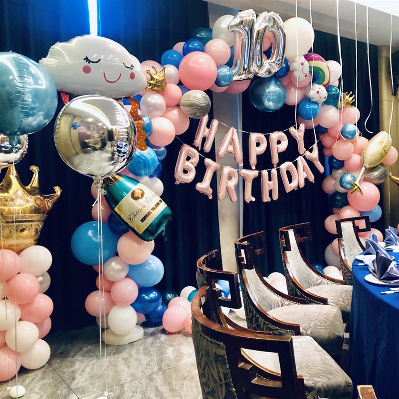 网红氦气球求婚告白开业店庆生日派对婚房装饰套餐济南上门布置