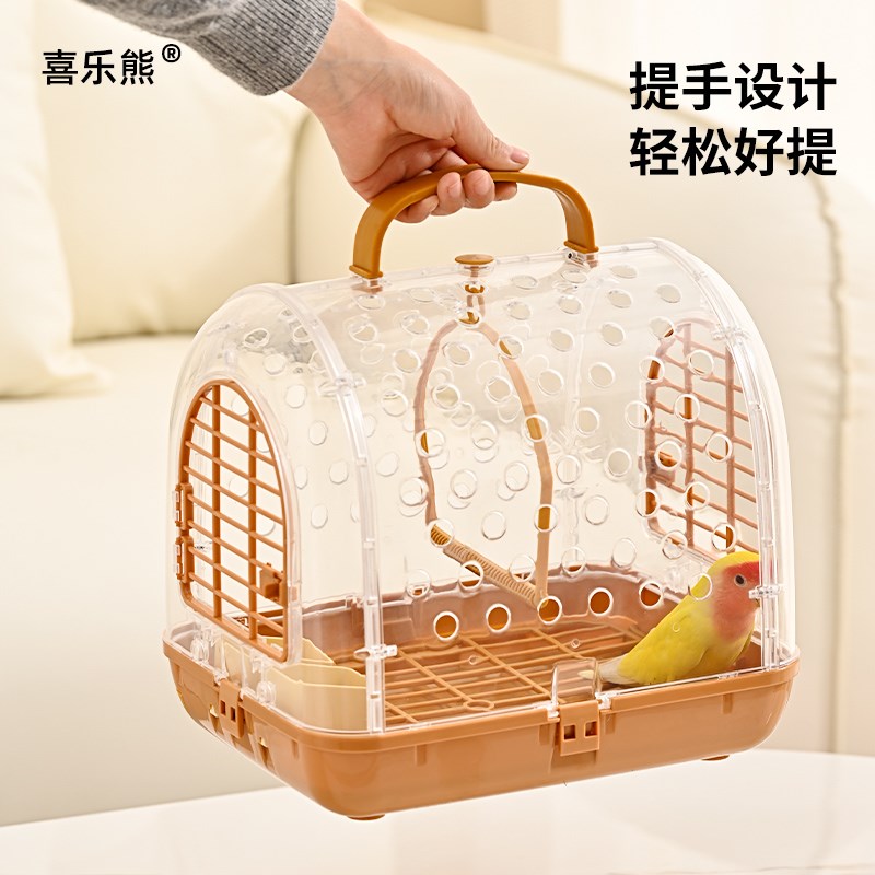 鹦鹉外出包玄凤虎皮仓鼠笼斜挎单肩包外带笼出行遛鸟便携式外出笼