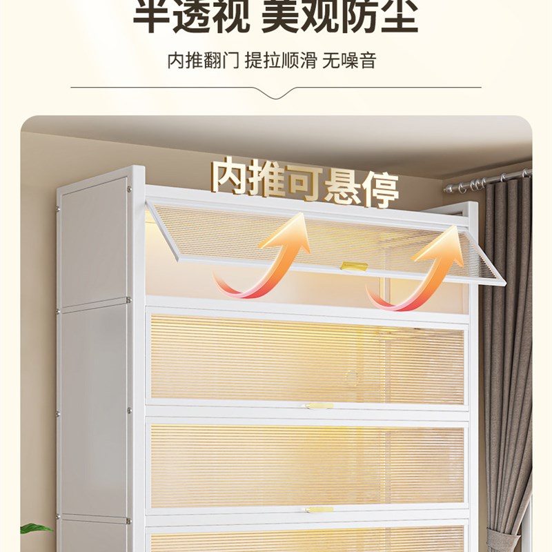 钢制书柜带门儿童书架家用客厅收纳柜防尘铁艺储物柜卧室置物柜子