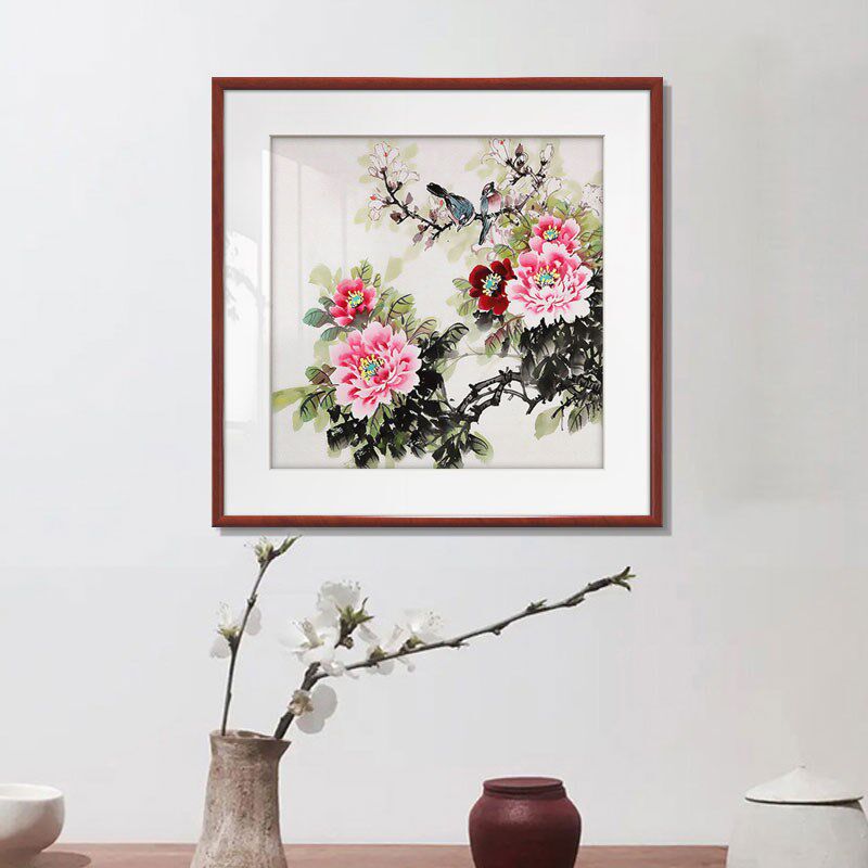 花开富贵牡丹挂画装饰画花鸟图客厅画吉祥字画国色天香墙壁画国画