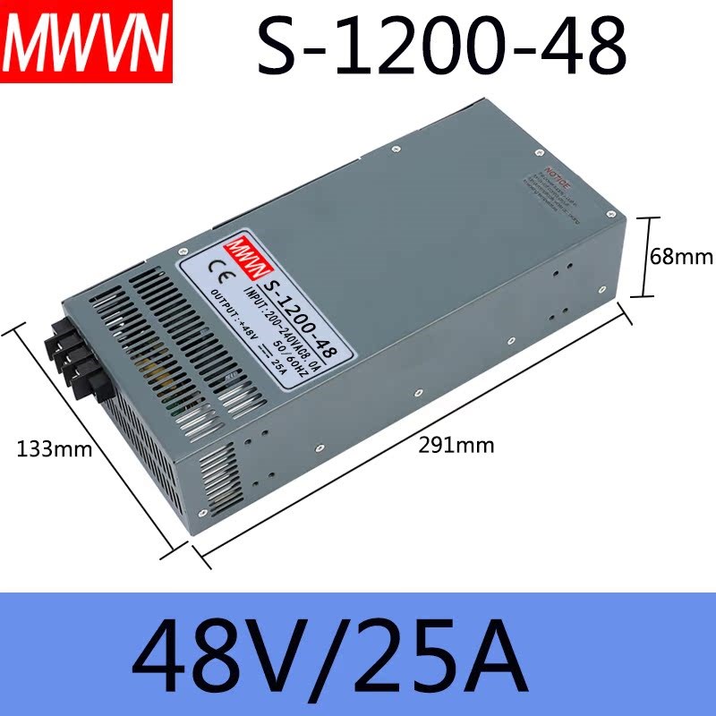 大功率电源S1500-24V50A80A100A12V36V48V60V交流220转直流变压器