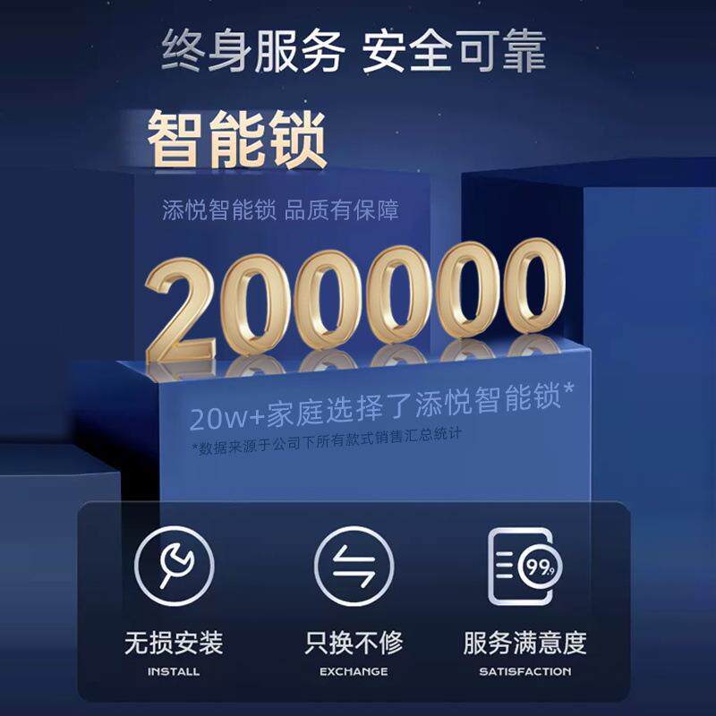 家用指纹人脸识别智能门锁带监控可视入户门电子锁上门安装密码锁