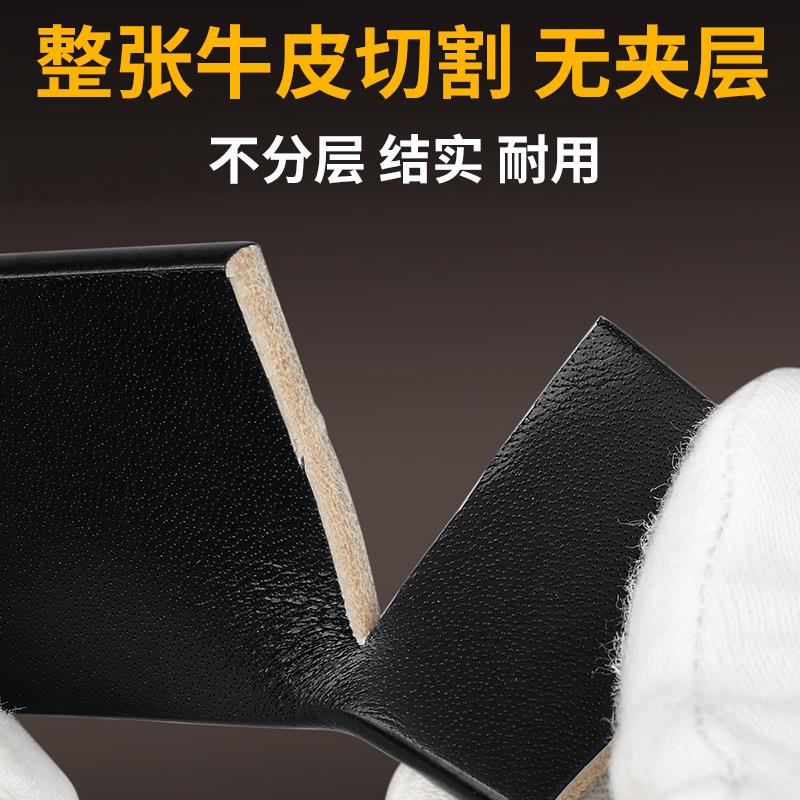 黄铜板扣皮带男士真皮平滑内扣头层牛皮中青年腰带休闲裤带男潮