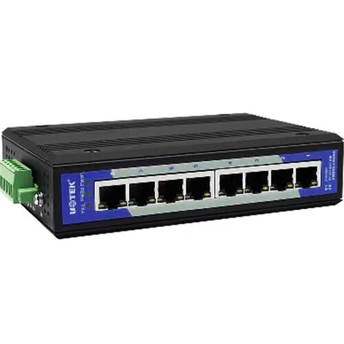 宇泰UT-6408W 工业以太网交换机8口 百兆导轨式工业级网络交换机