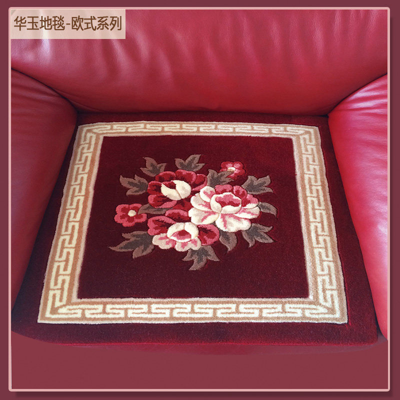 加厚新西兰纯羊毛手工皮沙发休闲贵妃躺椅套装坐垫订制沙发坐垫