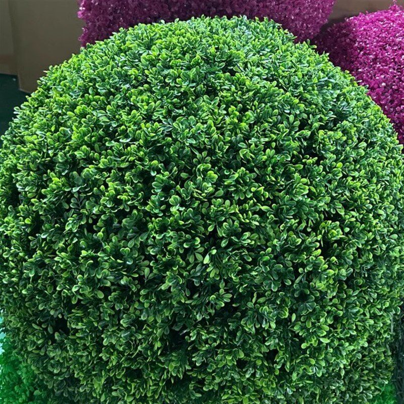 户外绿植井盖遮挡装饰品空心仿真大黄杨梅草草球塑料草球米兰草球