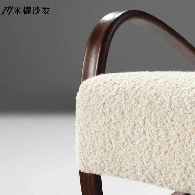 单人沙发实木设计师新款现代简约客厅时尚个性异形扶手躺椅休闲椅