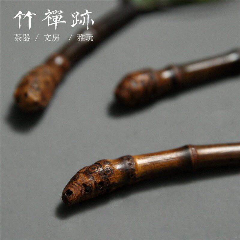 竹禅迹除尘掸子 紫竹鞭短款仿孔雀扫灰尘刷软毛扫灰车用汽车掸子
