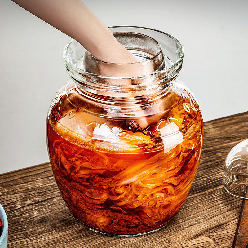 泡菜罐子玻璃密封家用泡菜坛专用食品级酸菜咸菜坛加厚大号腌菜缸