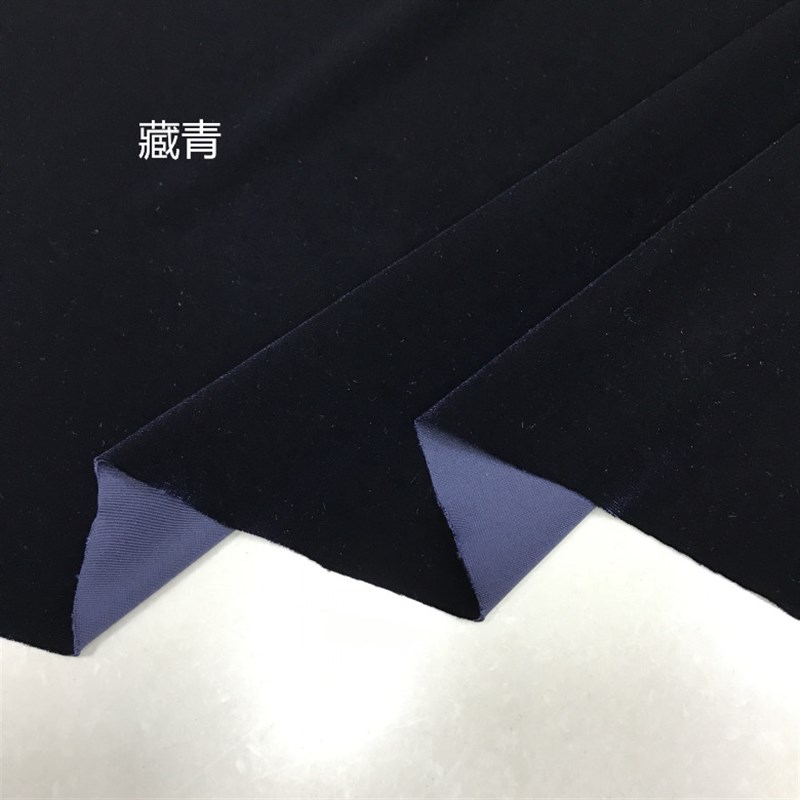 进口高密纯色韩国金丝绒弹力布不倒绒旗袍连衣裙运动休闲丝绒面料
