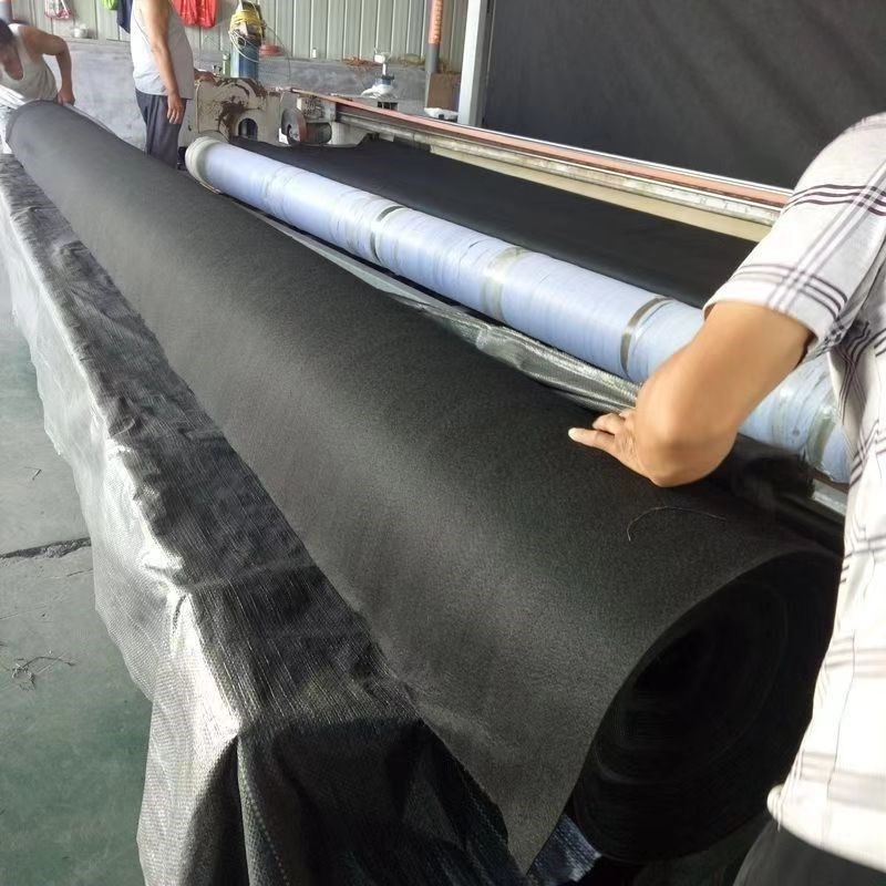 黑色两布一膜防水复合土工布大棚加厚保温防寒毯鱼塘防渗屋顶防漏