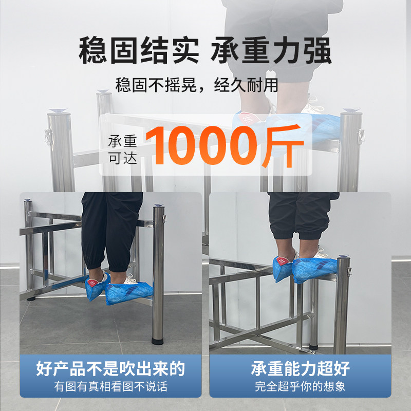 304不锈钢桌脚简易可折叠支架木桌圆桌方桌钢化玻璃餐桌台脚架子