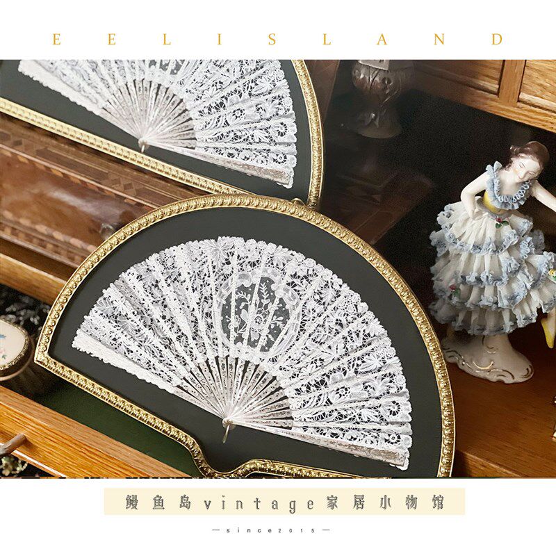原创法式黄铜蝴蝶结扇子装饰画拼墙新中式挂画壁画玄关沙发背景墙