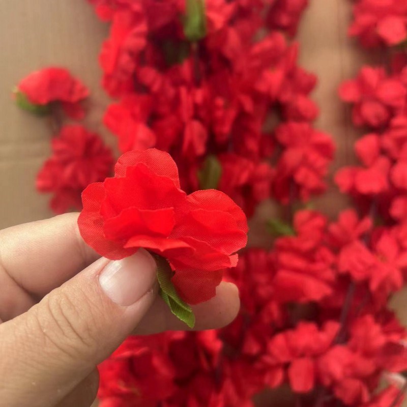 仿真桃花树红色桃花树大型室内装饰新年祈福红包许愿树婚庆梅花树