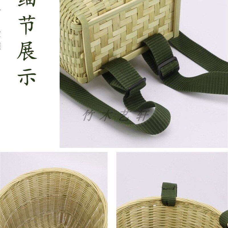 竹编背篓买菜背箩竹筐采摘茶舞蹈道具收纳篮特色非遗民间手工艺品