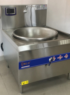 商用电磁炉单头大炒炉380V一体电磁大锅灶食堂电炒炉大功率电磁灶
