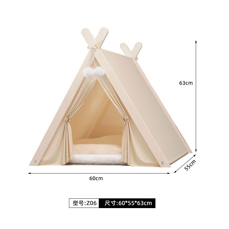 宠物帐篷小狗窝四季通用猫产房兔子窝封闭式松木冬季保暖迷你猫窝
