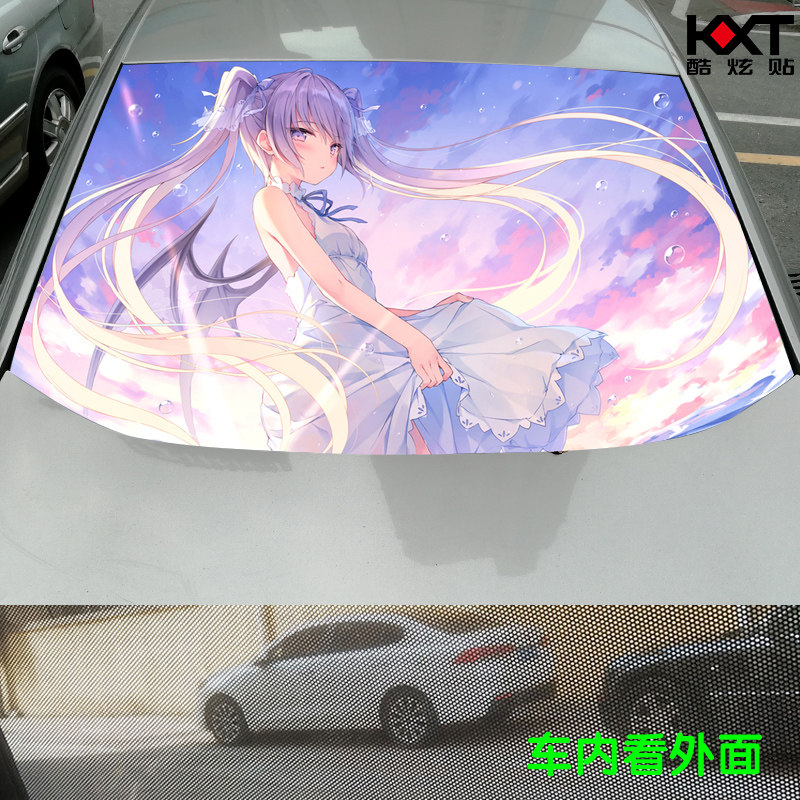 汽车后挡玻璃单透装饰贴画后车窗个性改装贴纸3D立体遮阳定制车贴
