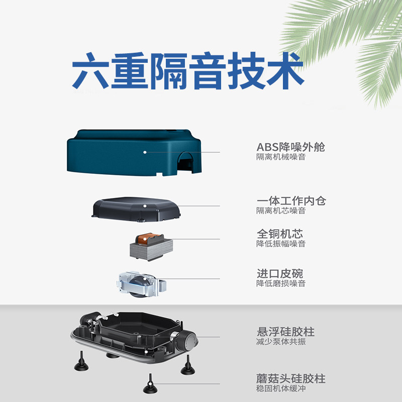 鱼缸氧气泵超静音充氧器家用养鱼增氧机小型打氧机大气量制冲氧泵