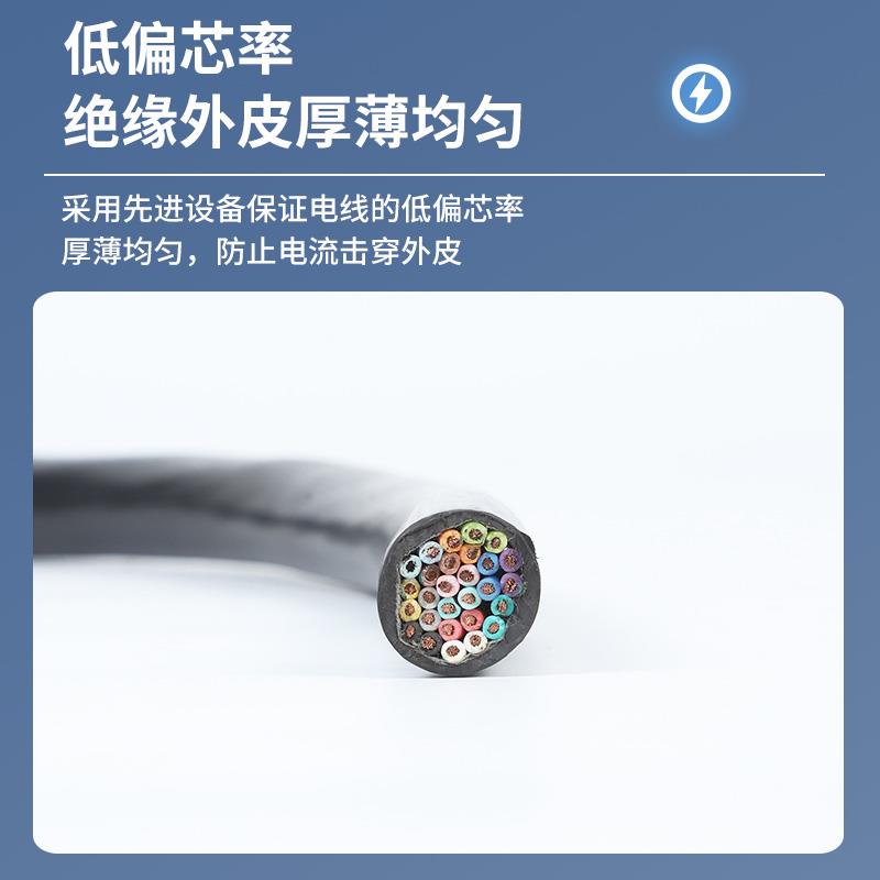 RVV电缆护套线国标纯铜芯6/8/10/12多芯0.2/0.5/0.5/1平方电源线