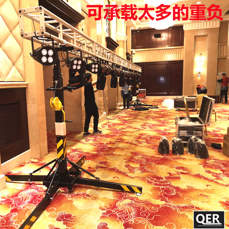专业舞台重型手摇折叠横竖拖升降架婚庆文旅舞台灯光音响搭建架子