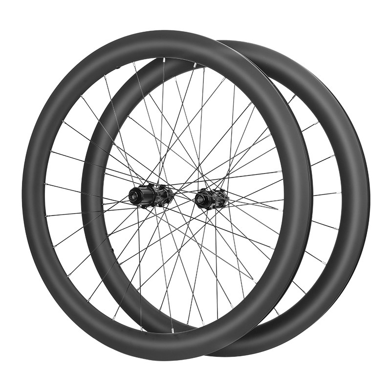 碳纤维公路轮组碟煞桶轴700C自行车高框开口碳刀轮毂38/50/60MM