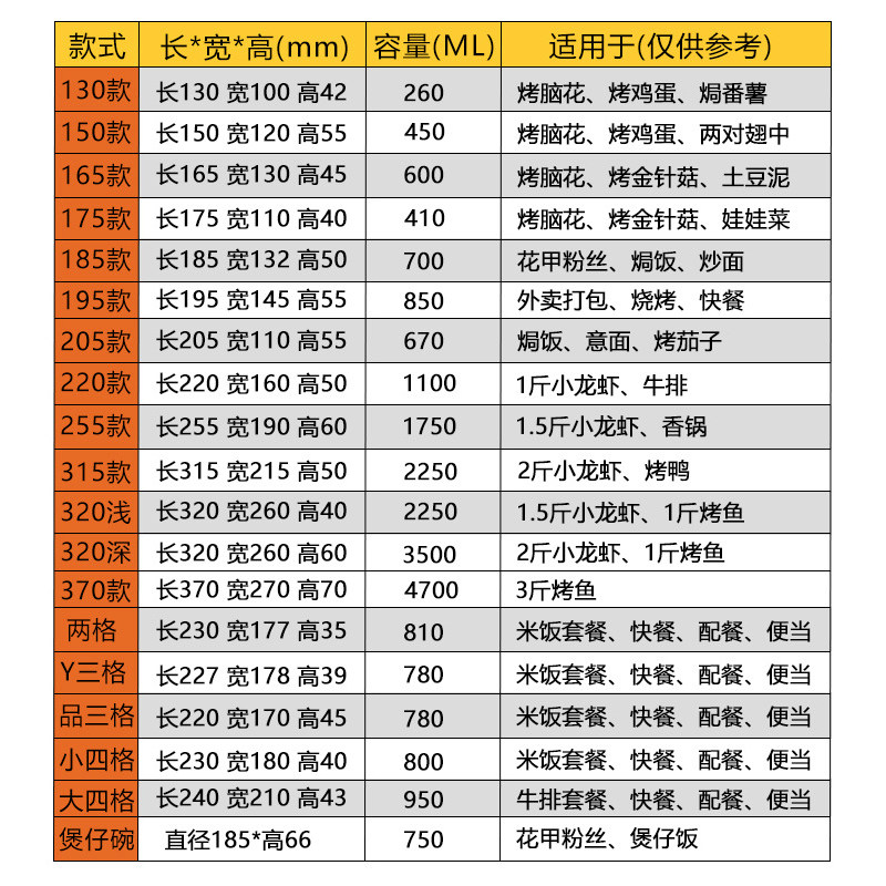 整箱装锡纸盒商用烧烤长方形一次性饭盒外卖打包盒铝箔餐盒焗饭盒