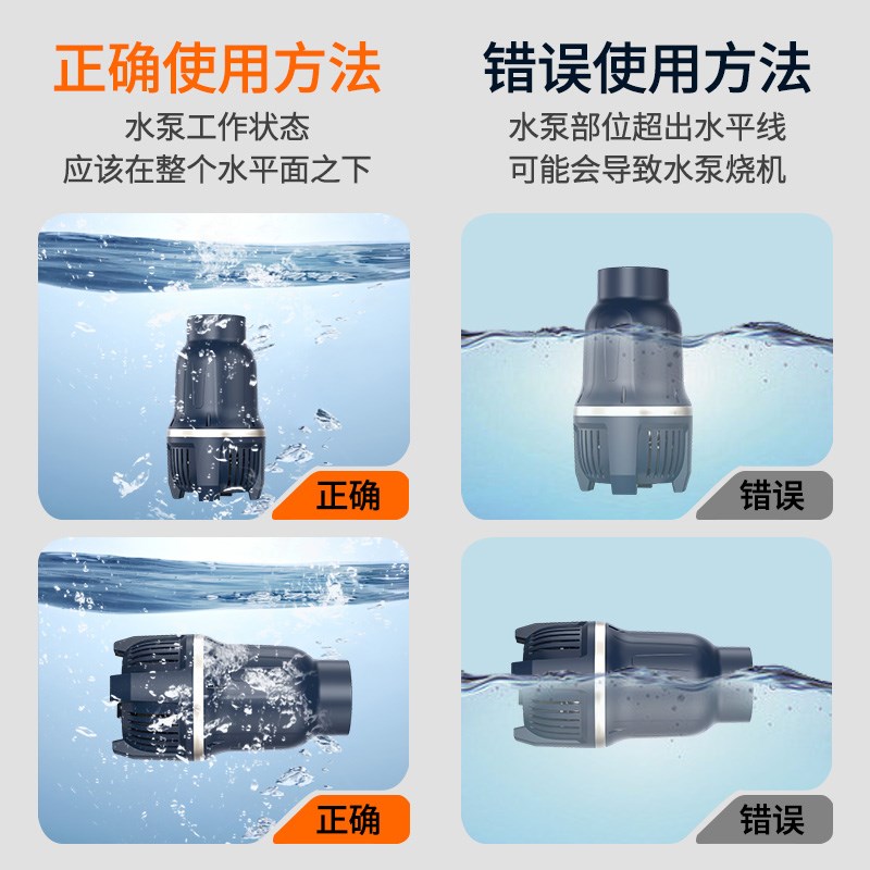 鱼池循环水泵静音抽水泵水池底吸潜水泵假山流水喷泉水泵大流量
