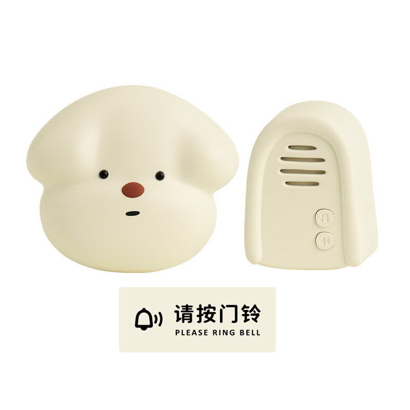 小狗门铃无线入户门家用进门口装饰店铺粘贴遥控器远距离感应分体