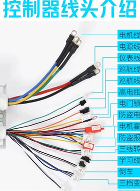 电动三四轮车控制器306管1500w48v60v2000大功率直流无刷双模通用