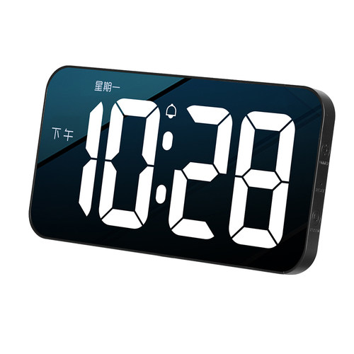 三每LED数字挂钟客厅电视柜台钟时尚简约电子钟表夜光插电款G50