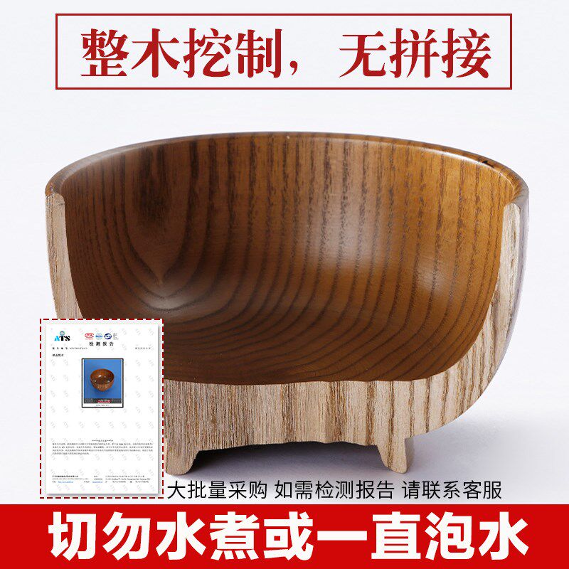 成人竹碗手工家用儿童吃饭摔竹筒碗无漆复古小孩大号木碗