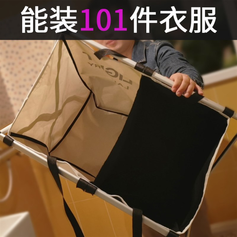 免安装可折叠防水脏衣篮收纳筐家用洗衣篮布艺双格脏衣篓脏衣服篮