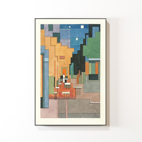 梵高艺术家名画入门玄关装饰画沙发背景墙落地挂画高级感客厅壁画