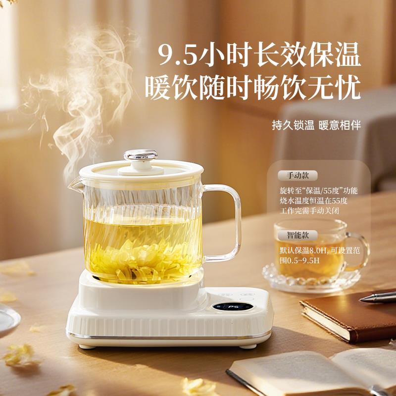 高颜值养生壶家用多功能全玻璃煮茶器烧水壶办公室小型迷你花茶壶