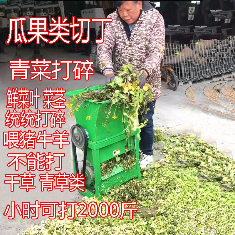 切丁机打碎南瓜颗粒蔬菜小型家用切猪草粉碎罗卜红薯饲养殖料机器