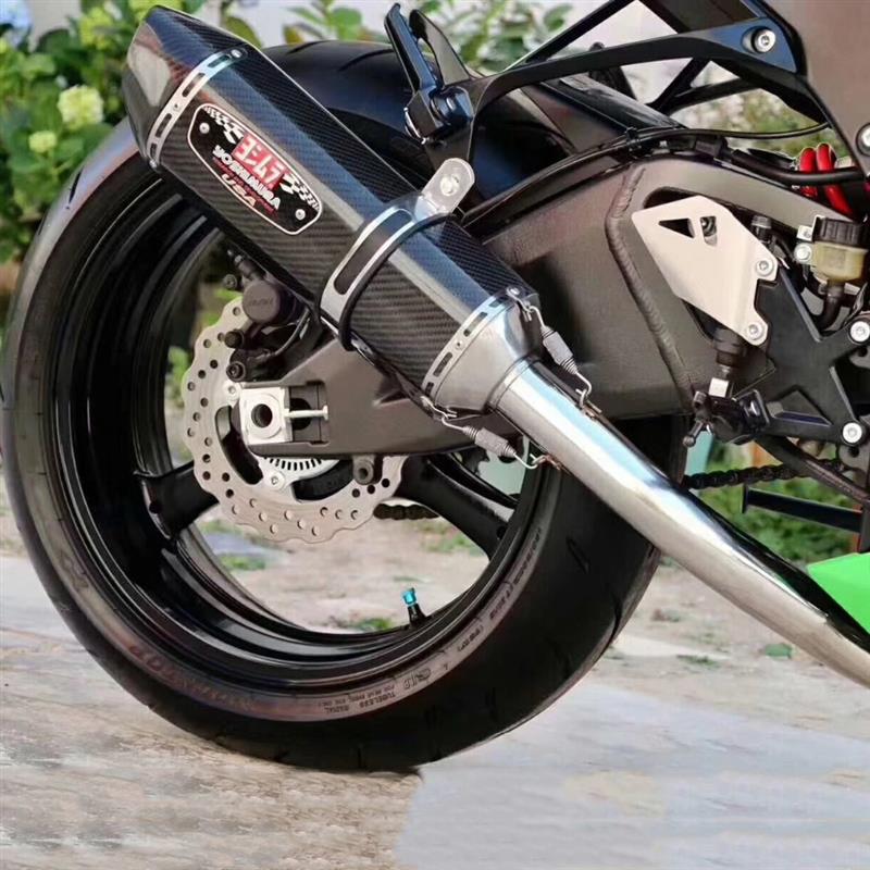 吉村R77S摩托车仿碳纤排气管改装GSX250R 春风250SR Z900改装尾段
