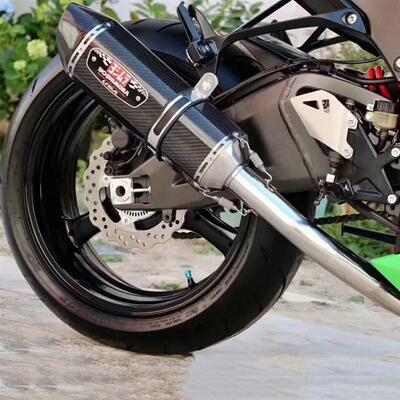 吉村R77S摩托车仿碳纤排气管改装GSX250R 春风250SR Z900改装尾段