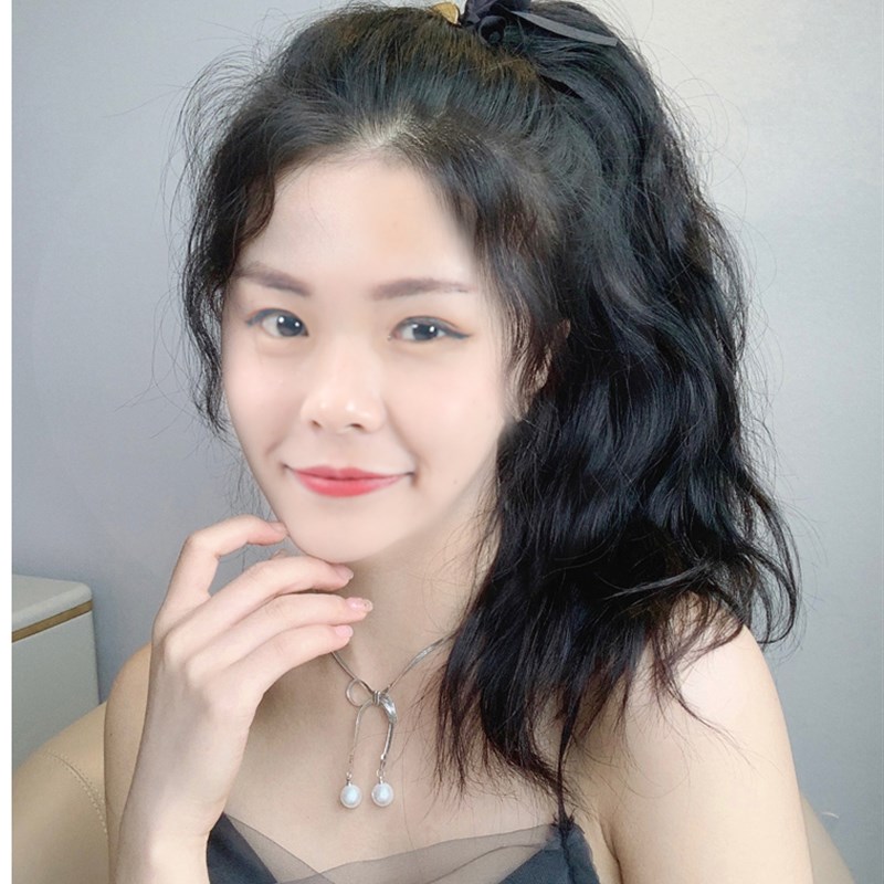 假发马尾绑带式超自然轻薄云朵烫卷发网红高马尾假发可低扎假发片图片