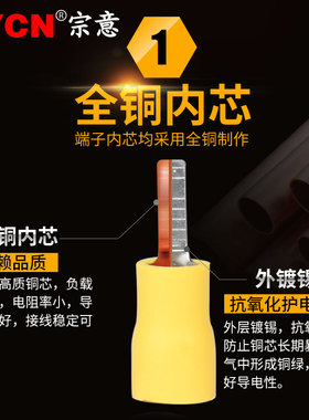 宗意DBV片形PTV针形端头组合套装预绝缘端子冷压端头接线端子插针