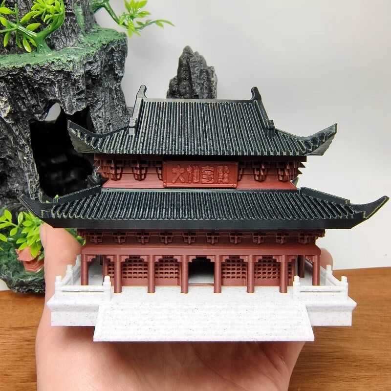 假山盆景微景观鱼缸水陆缸仿真沙盘生态缸造景配件古代建筑小模型