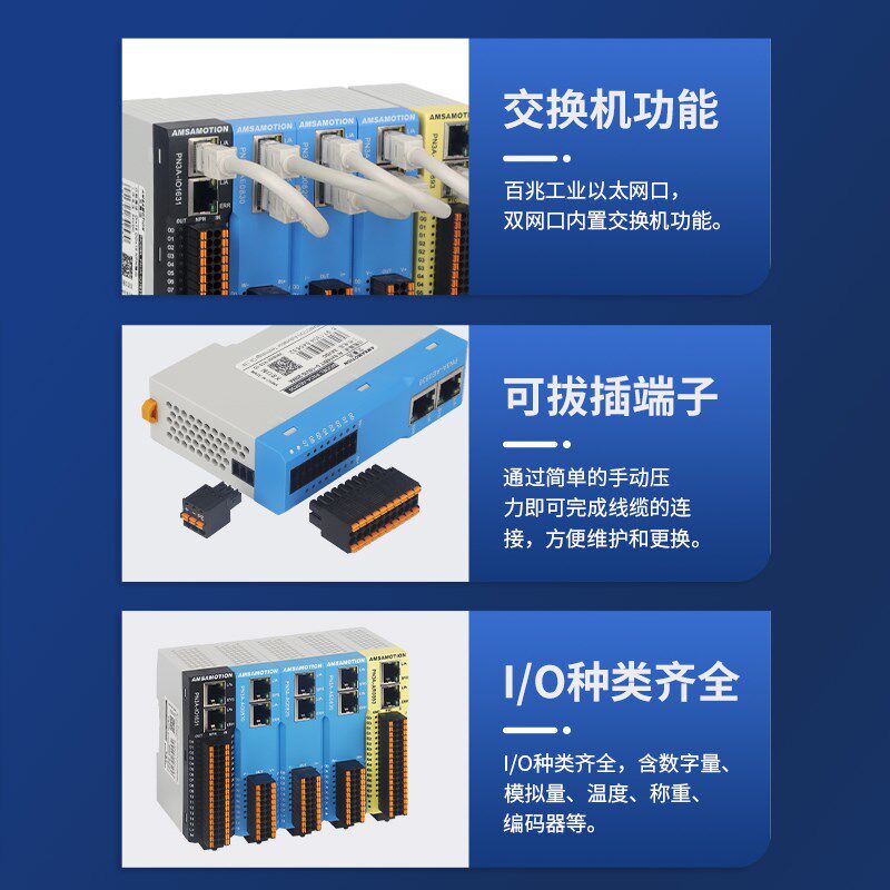 Profinet远程io模块分布式PN总线开关模拟量温度扩展通讯采集模块图片