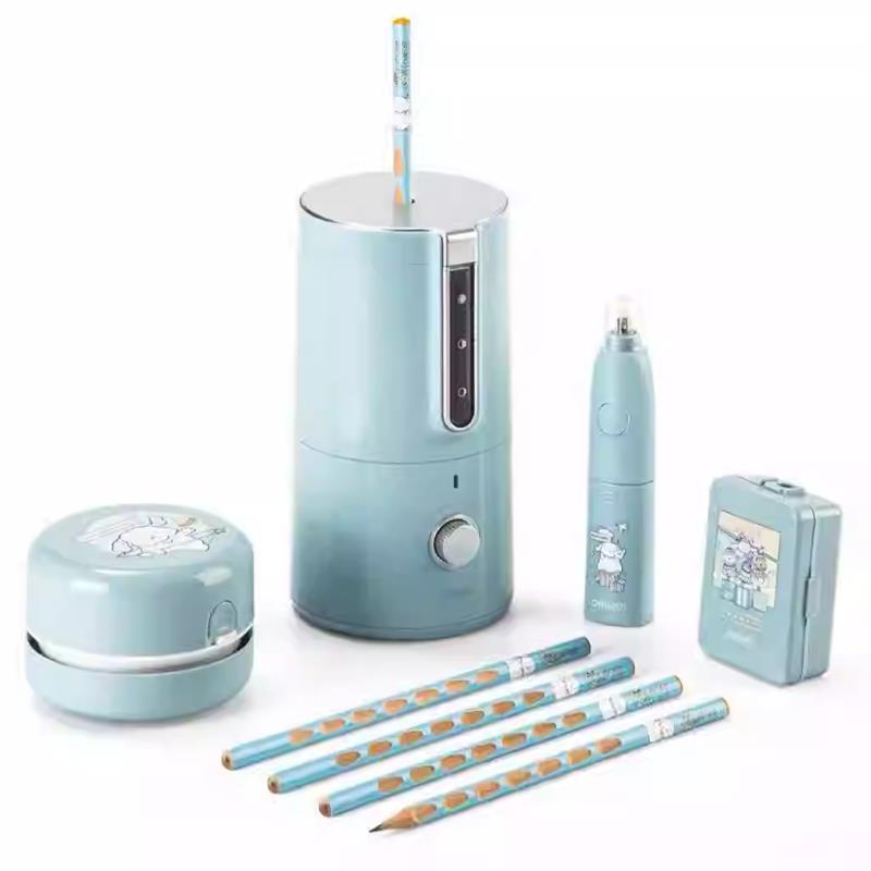 VG808电动文具套装小学生礼盒电动削铅笔器吸尘器奖品节日生日礼